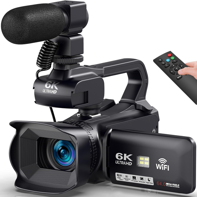 Live Streaming Vlog 6K Camera 18X Digital Zoom 64MP IR Night UHD 4.0  IPS Touch Screen WIFI Professional Video Camera