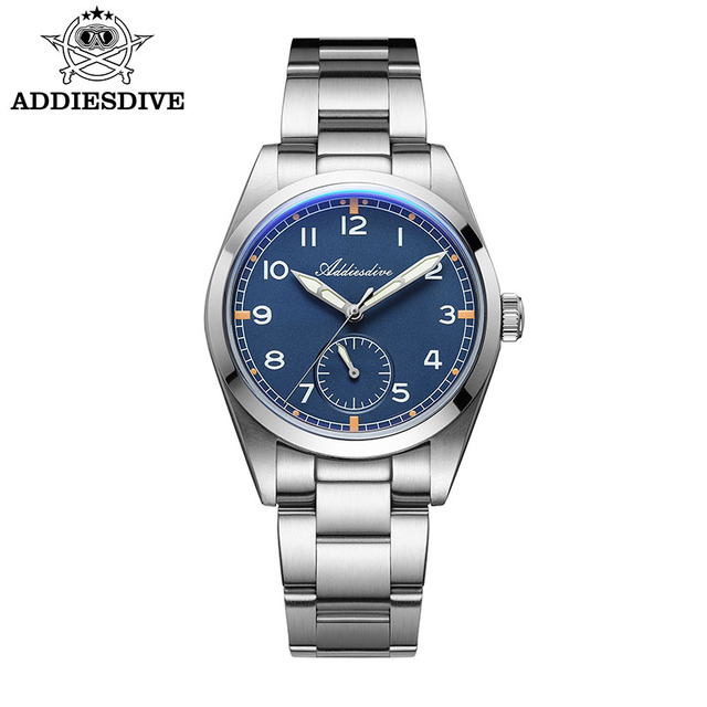 Dual-Time Quartz Watch Pointer Dial 10 Bar Water Resistant Luminous ADDIESDIVE AD2099