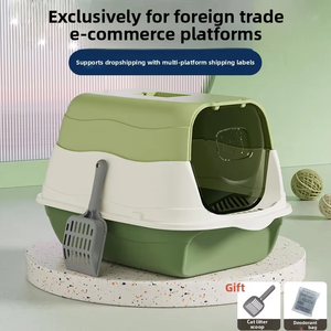 Litière pour <span class=keywords><strong>chat</strong></span> en plastique extra large, fermée, avec parois hautes et épaisses, écologique, facile à nettoyer, pour <span class=keywords><strong>la</strong></span> <span class=keywords><strong>maison</strong></span>, fabrication OEM/ODM de qualité supérieure - Product Image 1