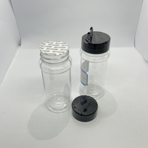 Thực Phẩm An Toàn 100 <span class=keywords><strong>Ml</strong></span> Rõ Ràng Nhựa Gia Vị <span class=keywords><strong>Jar</strong></span>, Chai Nhựa Với Shaker Lật Nắp Cho Pha Trộn/Gia Vị/Gia Vị Lưu Trữ - Product Image 1