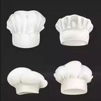 Chapeau de chef de cuisine professionnel classique personnalisé, unisexe, blanc, élastique, réglable, casquette de boulanger