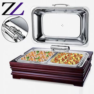 Otherhotel מטבח ציוד מודרני עץ מזנון מזנון חשמלי chaffing מנות שרת מזנון קייטרינג מזון חם עץ - Product Image 1