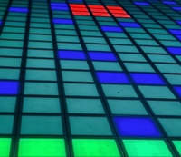 Lumières LED interactives pour sol de jeu DMX RGB, briques lumineuses sensibles au toucher pour enfants, indice de protection IP67, CRI 80, garantie de 2 ans
