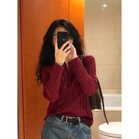 Chemise en cachemire à col en V personnalisée, tricotée, pour femme, nouvelle collection printemps-automne, pull fin avec t-shirt