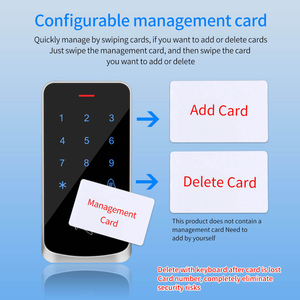 Lector de Tarjetas de Proximidad <span class=keywords><strong>RFID</strong></span> de Control de Acceso Autónomo Impermeable IP67 de <span class=keywords><strong>125Khz</strong></span> con Teclado Táctil y Contraseña Weigand para Exteriores - Product Image 5