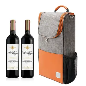 Thermal PU Leder Tote Schulter im Freien Picknick Strand Reise Bier tragen Strand Reise Weint räger Champagner Isolierte Kühltasche