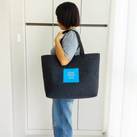 Sacs de courses réutilisables pour le travail, l'école et les voyages, sacs à main élégants et spacieux, sacs en feutre tendance pour les acheteuses
