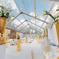 Tente de réception TENTCHO 6x12M, imperméable, de luxe, grande, blanche, en tissu PVC, pour événements, mariages