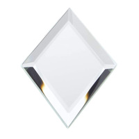 Biseauté réfléchissants dorés en verre biseautés, pour porte de fenêtre, meubles, 1 pièce