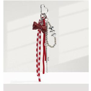 Goreal 2025 nueva llegada mujeres lindo moda elegante ancla Original Lazo Rojo Miu-estilo bolso encanto coche llavero minimalista elegante - Product Image 5