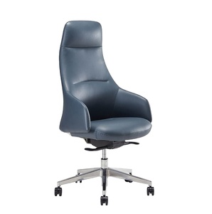 KOHO vendita calda nuovo moderno bracciolo sedia in pelle alluminio girevole ufficio sedia da visita comodo in pelle sedia Reception - Product Image 1