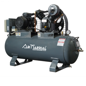 Compresseur d'air industriel de type V, pompe à piston lubrifiée à l'huile, haute pression, moteur électrique, système d'air stationnaire - Product Image 3