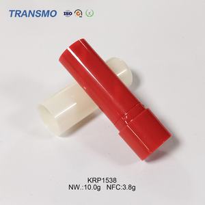 Tubes de rouge à lèvres ronds en plastique, tubes de baume à lèvres rouges et transparents - Product Image 5