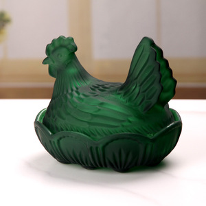 Workable <strong>Large</strong> Crystal Glass Multi-color Modern Minimalism 0.5-1L Capacity Chicken <strong>Storage</strong> <strong>Jar</strong> Candy <strong>Jar</strong> Hen Dried Fruit <strong>Jar</strong> - Product Image 4