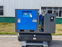Compresseur d'air à vis intégré 15kw 20hp 70 Cfm avec réservoir de 500 litres, sécheur d'air, filtres de ligne