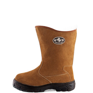 Bottes d'hiver pour homme Mengxue, hautes, doublées de polaire, chaudes, en cuir, antidérapantes, pour temps froid - Product Image 5