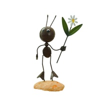 Statuette de coccinelle féerique créative, figurine décorative pour chambre, bureau, clôture extérieure, pelouse, jardin