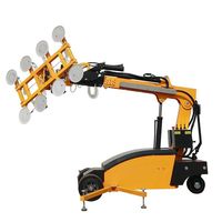 Robot Elevador de Vidrio Eléctrico con Ventosa de Vacío y Rotación de 360 Grados para Instalación de Muros Cortina y Ventanas