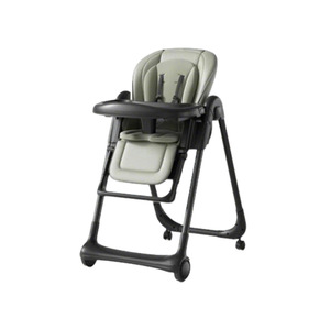 Chaise haute moderne pour bébé avec roulettes, pliable, chaise de repas pour tout-petit, siège rembourré, harnais de sécurité à cinq points, hauteur réglable, charge maximale de 120 kg - Product Image 4