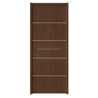 Porte pré-montée en WPC, style Shaker, pour extérieur, entrée principale, chambre et autres espaces intérieurs, design à panneau unique en bois, avec serrure intelligente