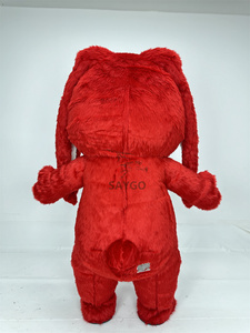 Happy Sky <span class=keywords><strong>Adult</strong></span> Unisex Cartoon Tier Cosplay Riesen <span class=keywords><strong>Red</strong></span> Rabbit Maskottchen Kostüm Party Hand gezeichnet gemacht Plüsch Halloween Ostern - Product Image 4
