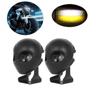 Lumière LED pour moto 100W Ultra lumineux Blanc/Jaune Phare de tête Alien pour vélo et trottinette électrique Conversion de phare à faisceau haut/bas - Product Image 2