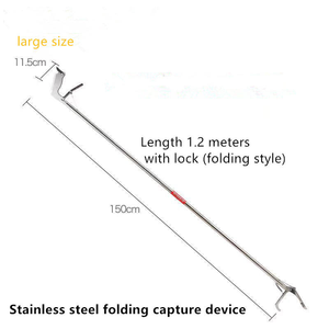 Pinza Plegable Profesional para Reptiles y Serpientes, Gancho de Acero Inoxidable con Mandíbula Ancha, Herramienta de Manipulación para la Temporada de Primavera - Product Image 4