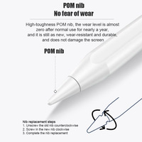 Stylet avec logo personnalisé de luxe avec port USB C et fixation magnétique pour écran tactile compatible avec Apple iPad 10 génération