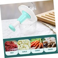 Penggiling sayuran Manual tipe tekan, penggiling pemotong daging bawang putih rumah tangga, pengocok pengaduk makanan dapur pemotong makanan Mini