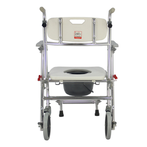 Sedia da bagno pieghevole per trasferimento paziente doccia soffiaggio wc ospedaliero sedia a rotelle portatile in alluminio per disabili - Product Image 3