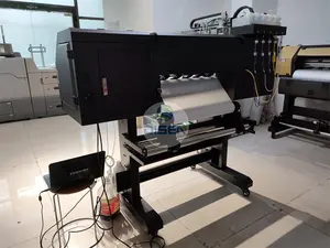 Impresora de inyección de tinta a2 de gran formato, conjunto de máquina de impresión de doble 2 y 4 cabezales, 60cm, todo en uno, i3200, Rollo dtf
