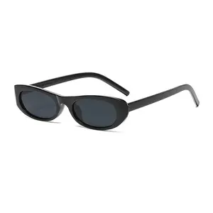 Personality Uv400 Import Latest Vintage Women Design Luxury Custom Shades Sunglasses Logo Small Frame Oval Sunglasses