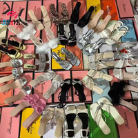 Nouvelles sandales d'été à talons hauts pour femmes, style africain, à semelle épaisse, avec nœud et strass, en PU, pour le commerce international
