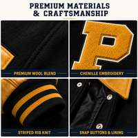 Veste universitaire à col rabattu avec logo personnalisé brodé, fabrication en gros, fabricant de vestes universitaires pour étudiants, marque privée OEM