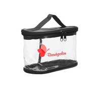 Trousse de Toilette/Maquillage Transparente Étanche Portable Unisexe, Mini Pochette de Voyage en PVC Personnalisable avec Fermeture Éclair