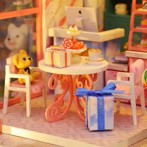 Kit de Madera para Montar a Mano, Escena de Tienda de Dulces, Adorno de Mesa para Dormitorio, Casa de Muñecas en Miniatura, Modelo de Escenario DIY, Venta al por Mayor - Product Image 6