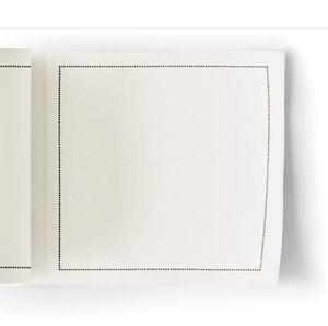 Serviette de cocktail en coton, lin ressemblant à une serviette jetable, 50 par rouleau, blanche pour les mariages, les anniversaires - Product Image 1