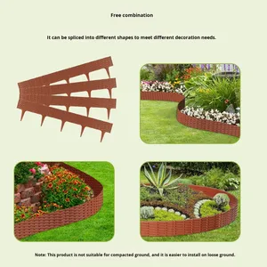 Selección Transfronteriza: Vallas de Jardín Modernas y Ecológicas con Marco de Plástico PP Negro, Decoración <span class=keywords><strong>para</strong></span> Jardines, Césped y Bordillos - Product Image 3