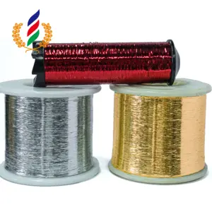 Chất lượng cao m-loại đầy màu sắc vàng và bạc chủ đề vật nuôi sợi kim loại sợi yarnpolyester sợi kim loại