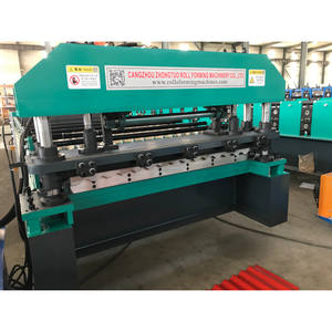 <span class=keywords><strong>Machine</strong></span> à fabriquer des tôles de toiture en acier coloré ondulé, <span class=keywords><strong>machine</strong></span> à tôles de toiture espagnole, moteur de découpe hydraulique contrôlé par PLC, haute performance - Product Image 2