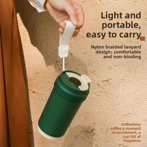 Wholesale Ceramic Coating Interior Stainless Steel Insulated Water <b>Bottle</b> Vintage Portable Car Travel Mug Student Coffee Cup - Product Image 3