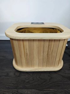 Baignoire de soin des pieds en bois massif à infrarouge lointain électrique portable avec panneau de commande informatisé et garantie d'un an - Product Image 4