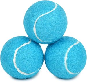 Eco-Friendly Dog Toy Ball Custom Logo Simple Style Squeaky Rubber Chew Interactive Exercise <b>Biting</b> Tennis Dog Outdoor Training - Product Image 1