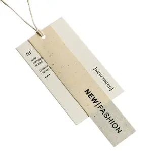 Custom Fashion Design Logo Merknaam Hoge Kwaliteit Kleding Tags Labels Custom Papier Hang Tags Met Touwtje Voor Kleding