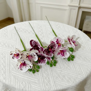 Orchidée Phalaenopsis Artificielle Paulon, 23 cm de Haut, Tige Unique, en Plastique Souple, Décoration de Table, Mariage, Décoration Intérieure - Product Image 4