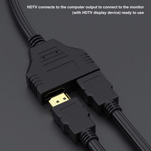 JustLink 0,3 M 1-en-2 para HDMI Audio Adaptador convertidor Cable 1080p HDTV Splitter para Laptop Monitor para computadoras de escritorio - Product Image 4