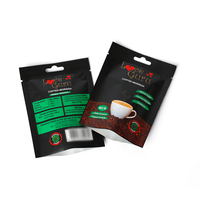 Vente en gros d'emballage de café en feuille pochette plate stratifiée impression personnalisée thermoscellage 3 sacs d'emballage avec encoche de déchirure