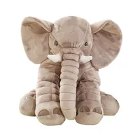 Büyük fil doldurulmuş hayvan peluş oyuncak sevimli XXL boyutu gri fil oyuncak