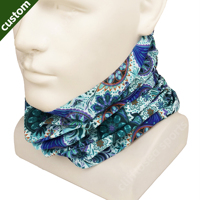 Bandeau tubulaire AOP OEM, logo entièrement personnalisé, haute qualité, unisexe, sport de plein air, drapeau américain, motif léopard floral, bandeau magique sans couture