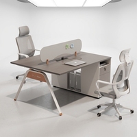 Poste de travail modulaire en bois massif moderne - Bureau de direction ergonomique à hauteur réglable avec tiroirs de rangement et gestion des câbles